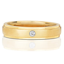 Load image into Gallery viewer, Gent&#39;s 9ct Yellow Gold Diamond Set Ring
