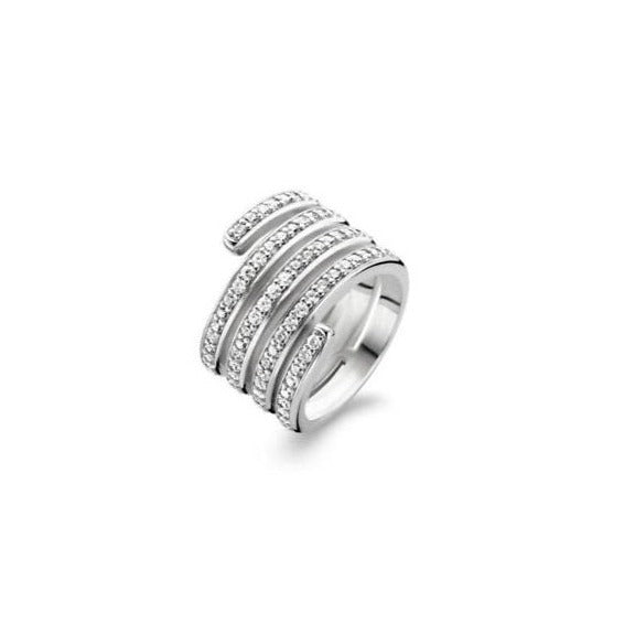 Ti Sento Sterling Silver CZ set ring ref 1867ZI/54 Size N