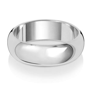 6MM D Shaped Wedding Ring