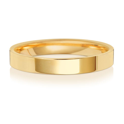 3MM Flat Court Wedding Ring